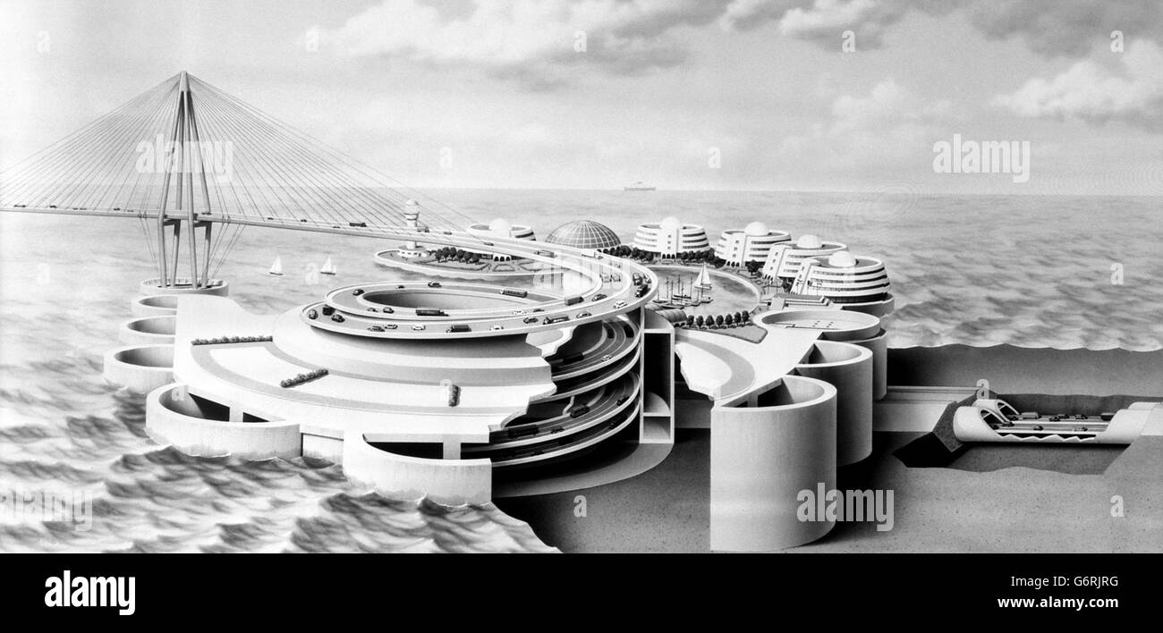 Channel Tunnel Engineering Project Deadline Artist's Impression of