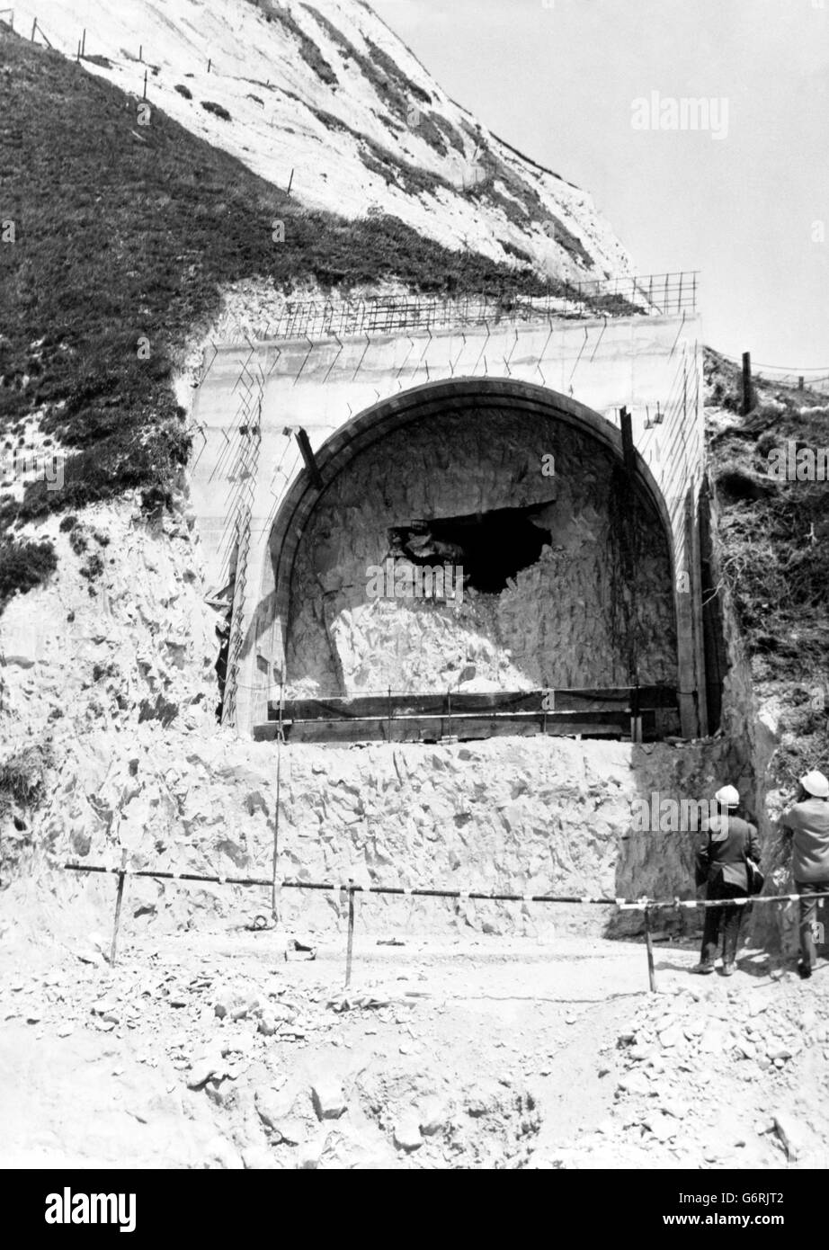 Channel Tunnel Road Tunnel Shakespeare Cliff, Dover 1974 Stock