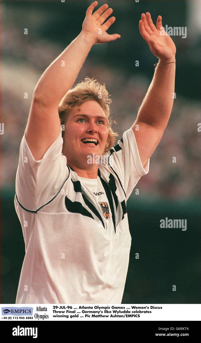 29JUL96, Atlanta Olympic Games, Women's Discus Throw Final, Germany's