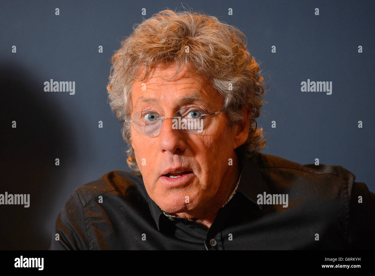 Roger Daltry of The Who at a press conference at the Groucho Club, in Soho, central London, to announce the line up for the Teenage Cancer Trust concerts 2014. Stock Photo