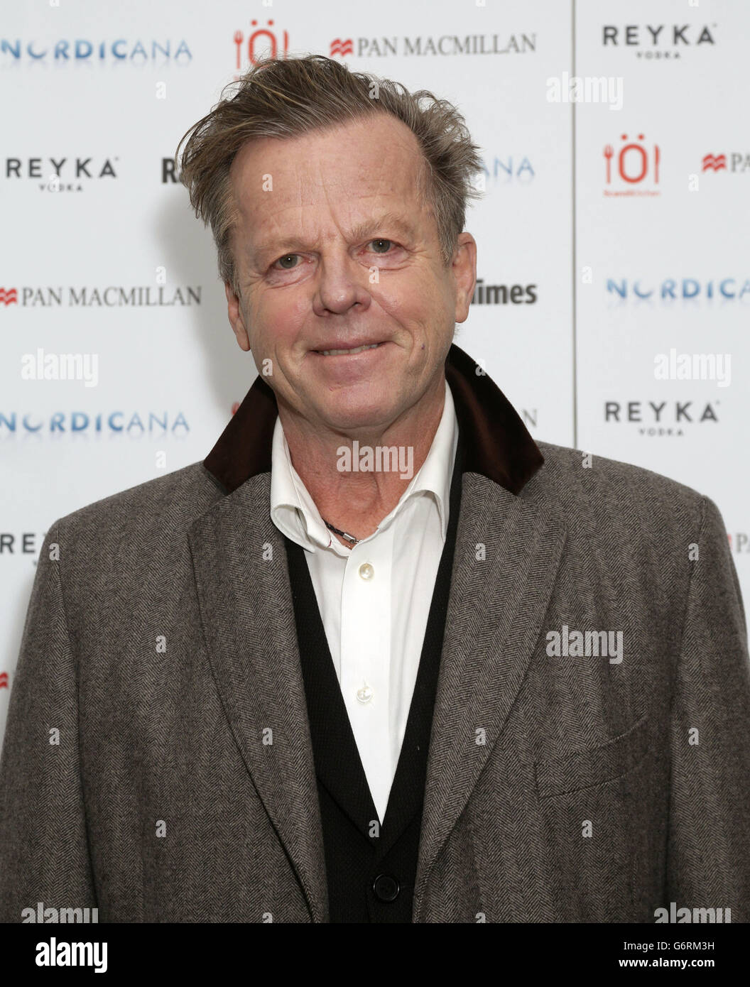 Wallander star Krister Henriksson during a photocall at Nordicana 2014, an event celebrating Nordic fiction, television and film, held at the Old Truman Brewery in Brick Lane, London. Stock Photo