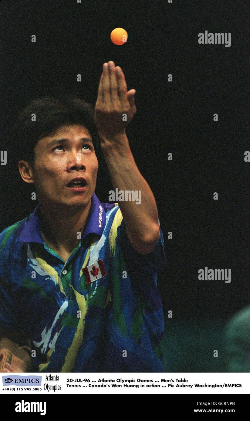 Atlanta Olympic Games Men's Table Tennis Stock Photo Alamy