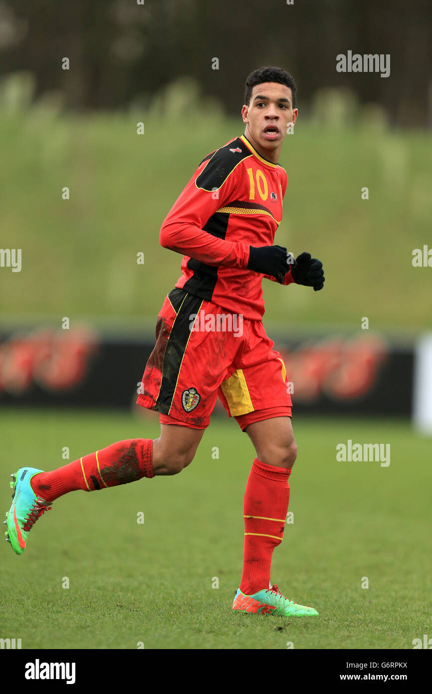 Soccer - Under 17 International Friendly - England v Belgium - St George's Park. Marco Weymans, Belgium Stock Photo