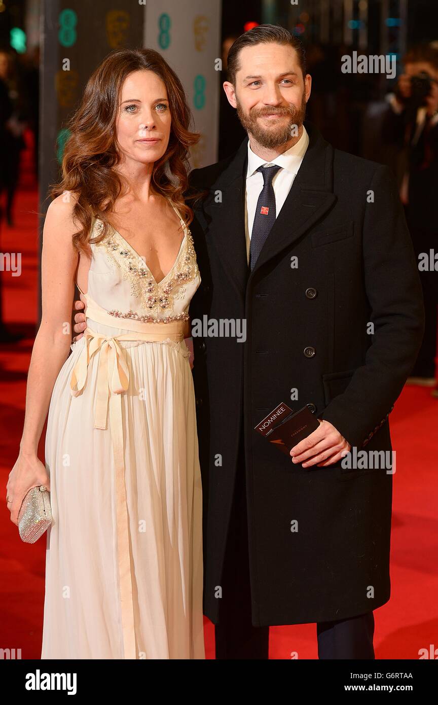 Kelly Marcel And Tom Hardy Arriving At The Ee British Academy Film Awards 2014 At The Royal 