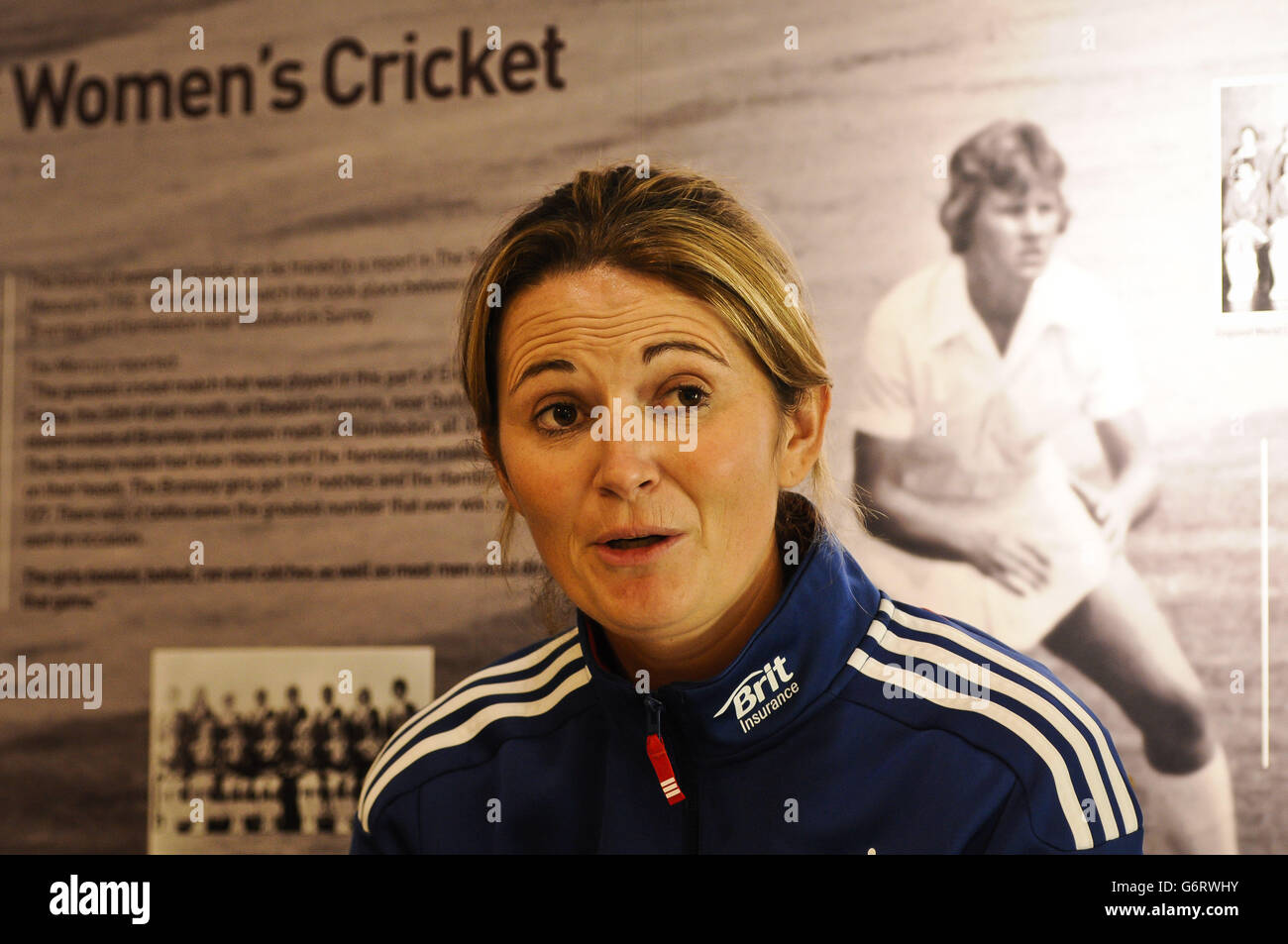 England women's team captain Charlotte Edwards during a photocall at the County ground, Taunton, Somerset. Stock Photo