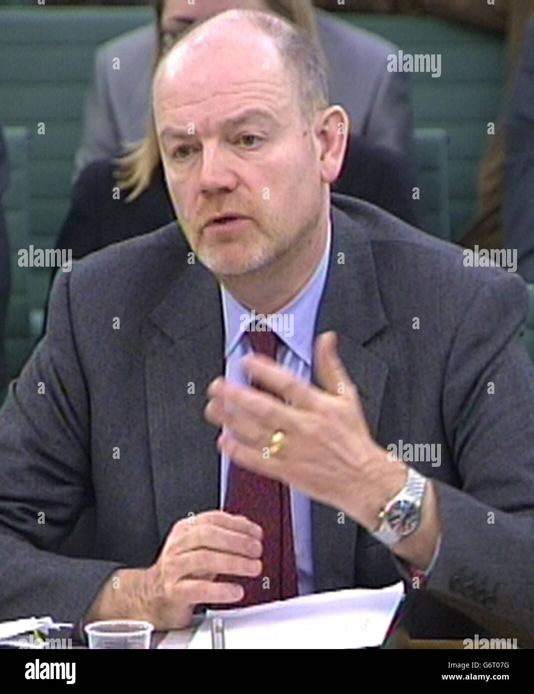 Former BBC Mark Thompson giving evidence in front of