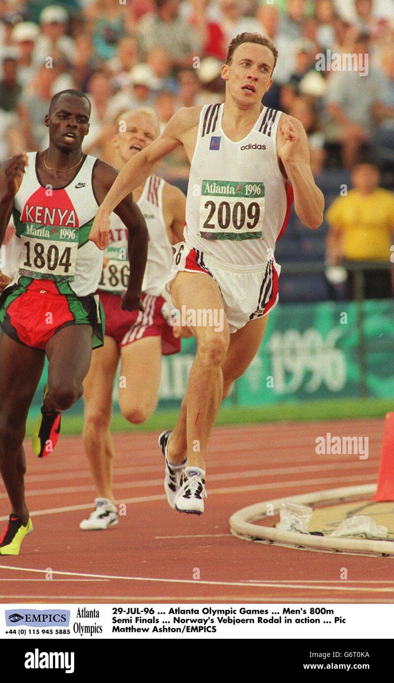 Atlanta Olympic Games Men's 800m Semi Finals Athletics Stock