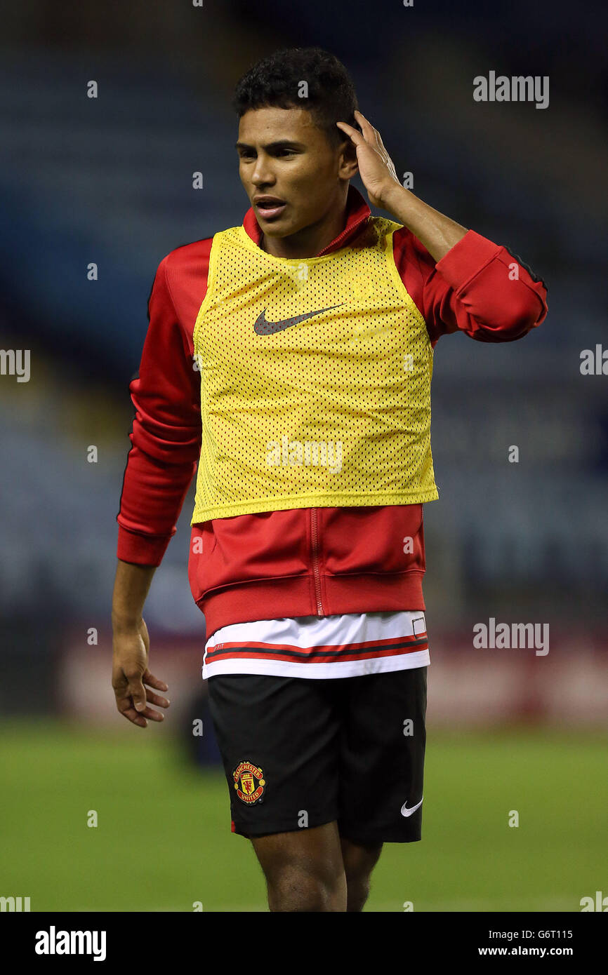 Soccer - FA Youth Cup - Fourth Round - Leicester City v Manchester United - Filbert Street. Demetri Mitchell, Manchester United. Stock Photo