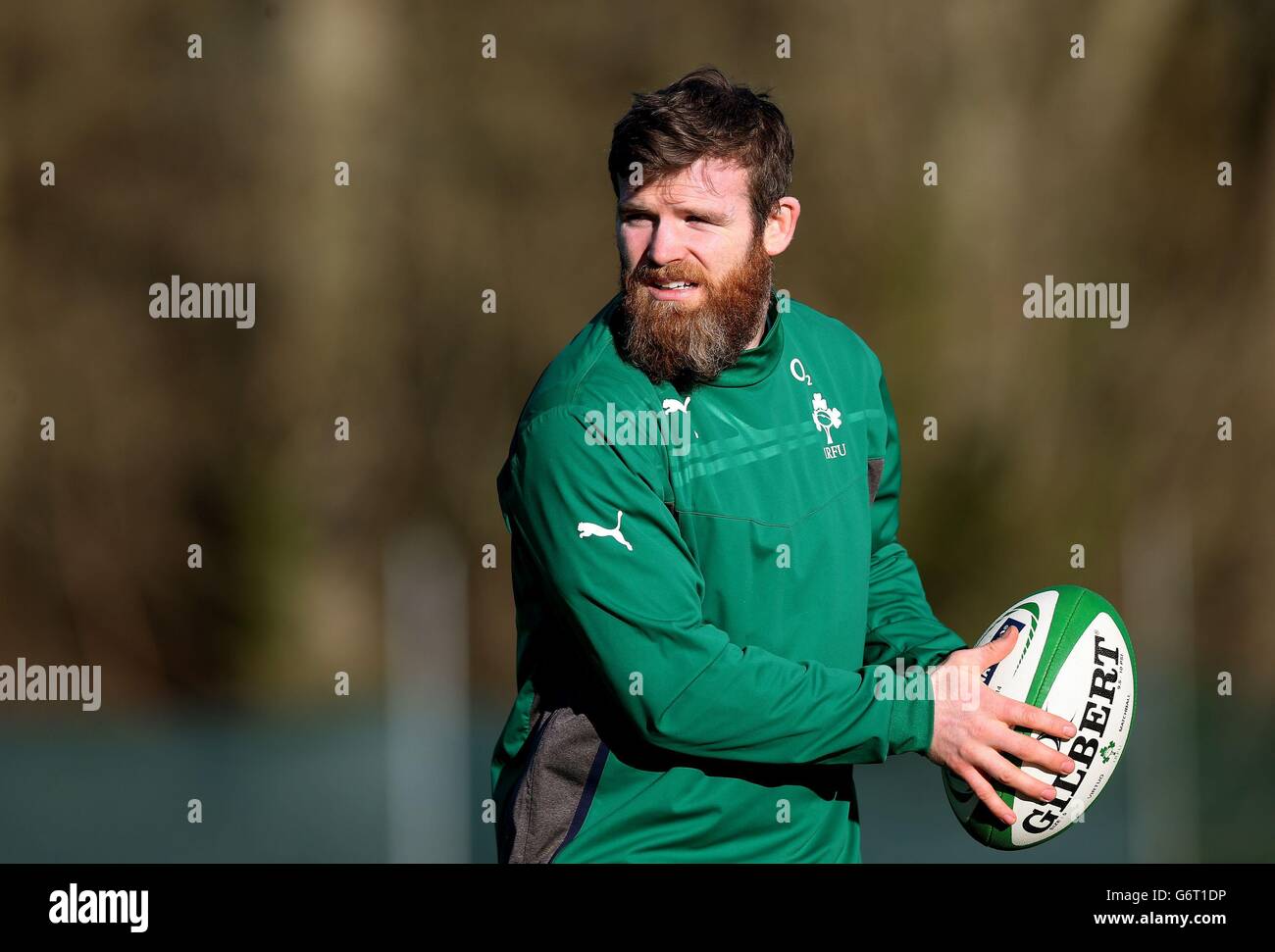 Rugby Union - RBS 6 Nations - Ireland v Wales - Ireland Media Activity - Carlton House. Gordon D'Arcy during the training session at Carton House, Dublin, Ireland. Stock Photo