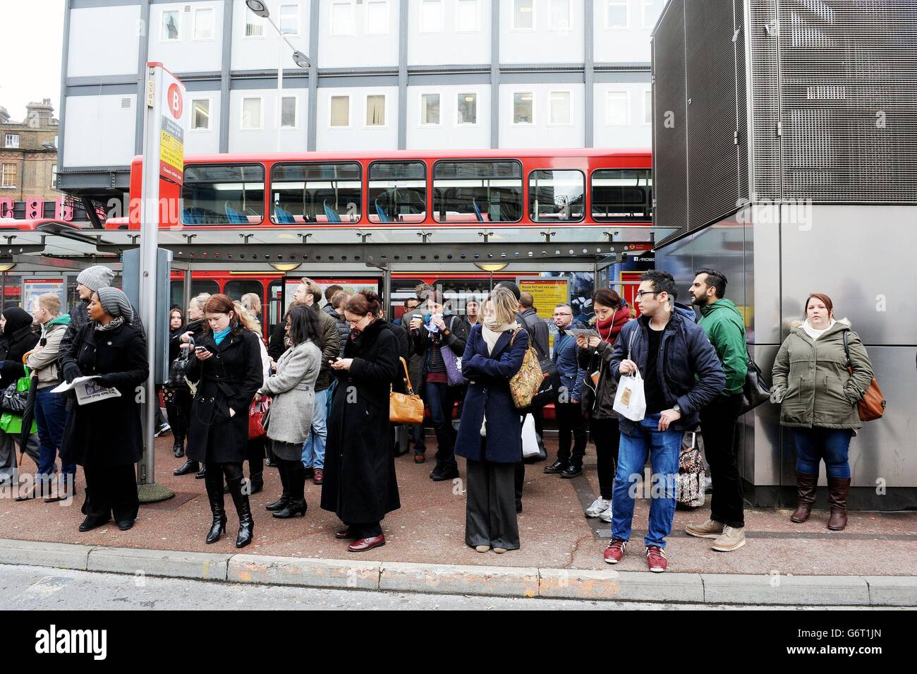 Passengers wait victoria station bus terminus hires stock photography