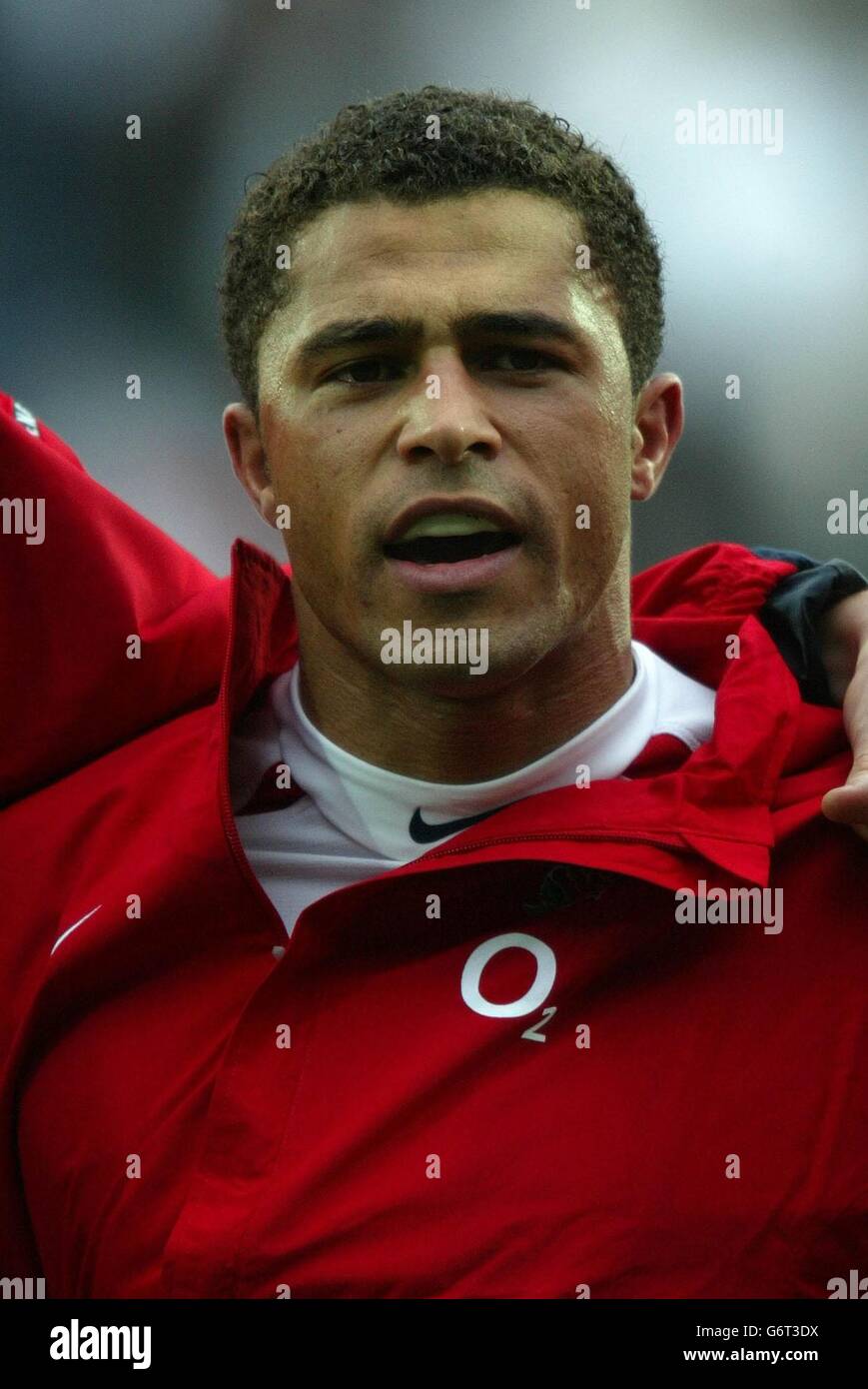 Jason Robinson, pictured before the England v Italy RBS 6 Nations match. 08/11/04: Jason Robinson who expected to be named as England captain for the autumn Test series opener against Canada at Twickenham. The Sale Sharks skipper and former rugby league star appears to have seen off rival challengers like Bath pair Mike Tindall and Steve Borthwick. Stock Photo