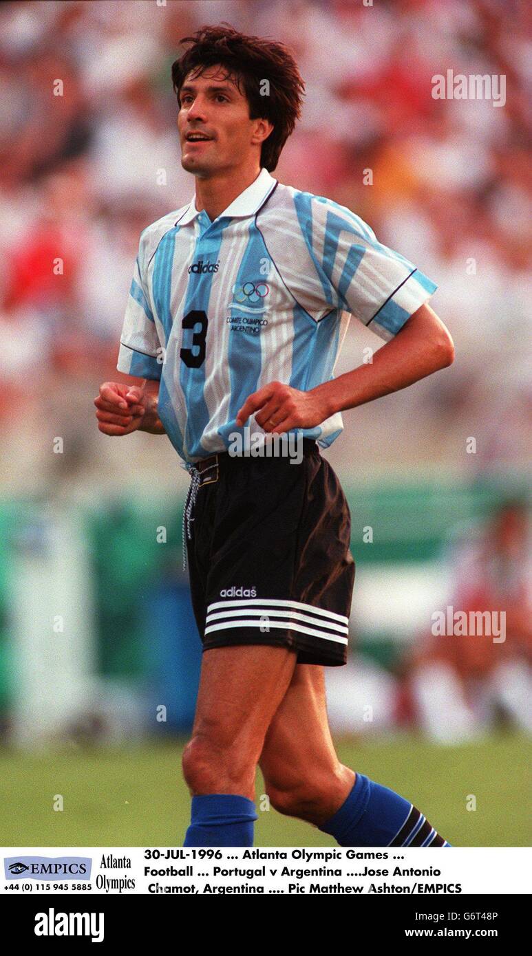 30-JUL-1996 ... Atlanta Olympic Games ... Soccer ... Portugal v Argentina ....Jose Antonio Chamot, Argentina Stock Photo