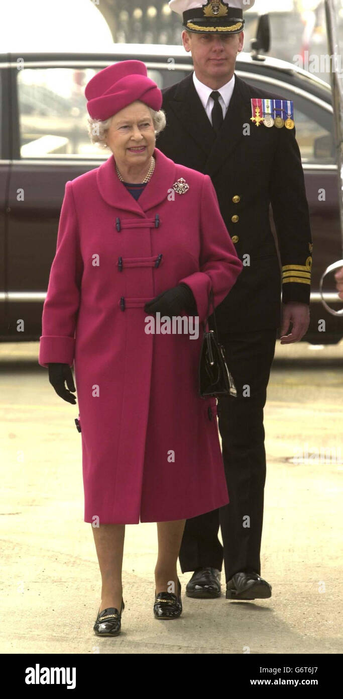 Queen Elizabeth II in Portsmouth Stock Photo