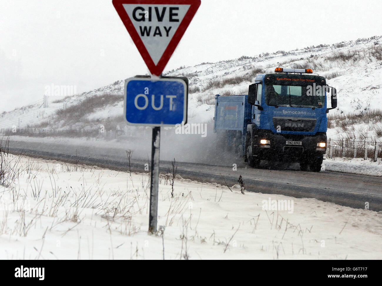 Traffic on the glenshane pass in co londonderry hi res stock