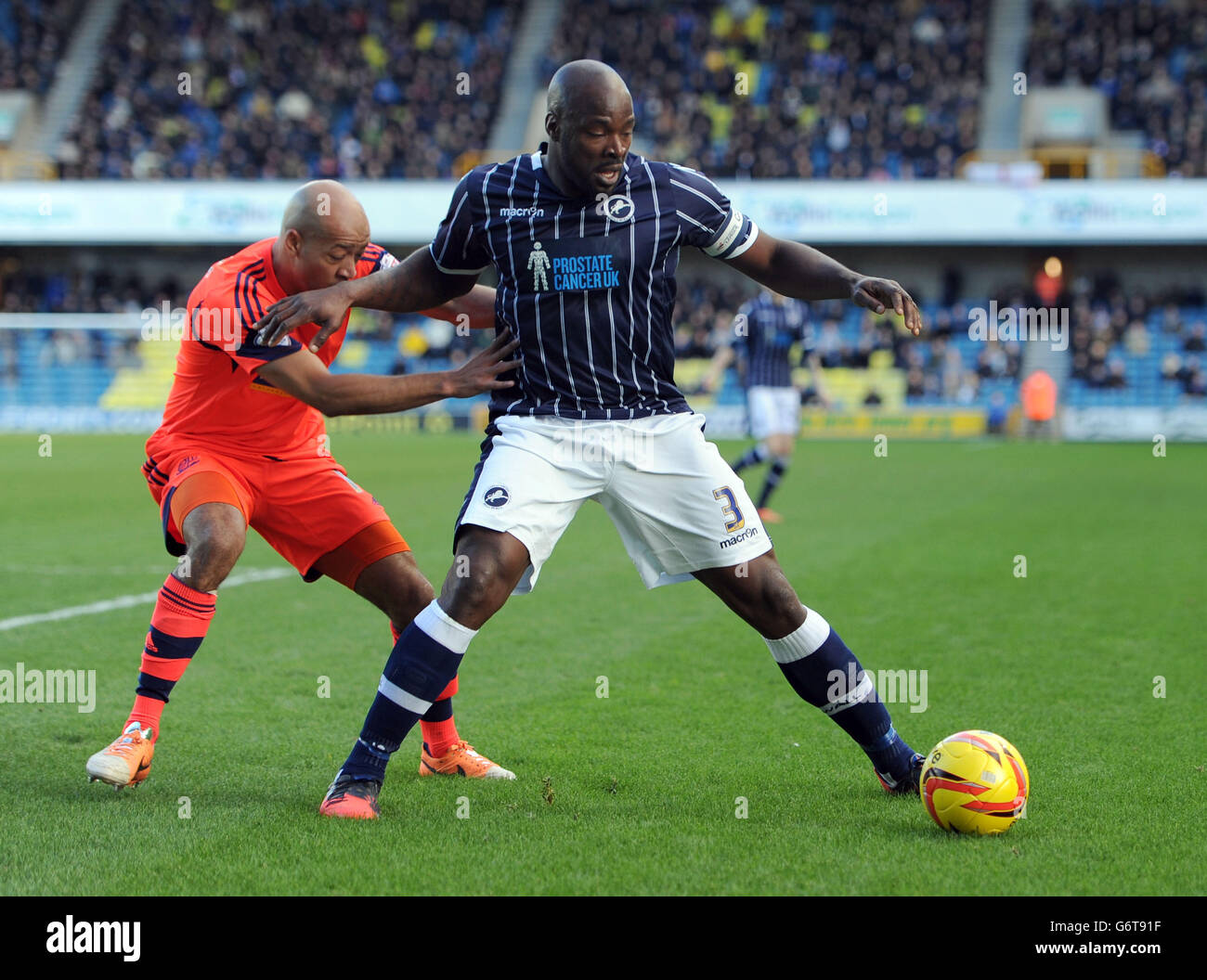 Millwall's Danny Shittu in action against Blackburn Rovers during the FA  Cup, Quarter Final Replay at Ewood Park, Blackburn Stock Photo - Alamy