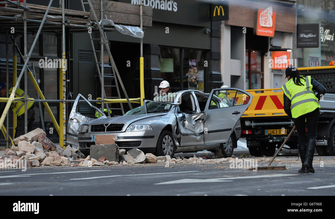 Falling masonry crush death London Stock Photo Alamy