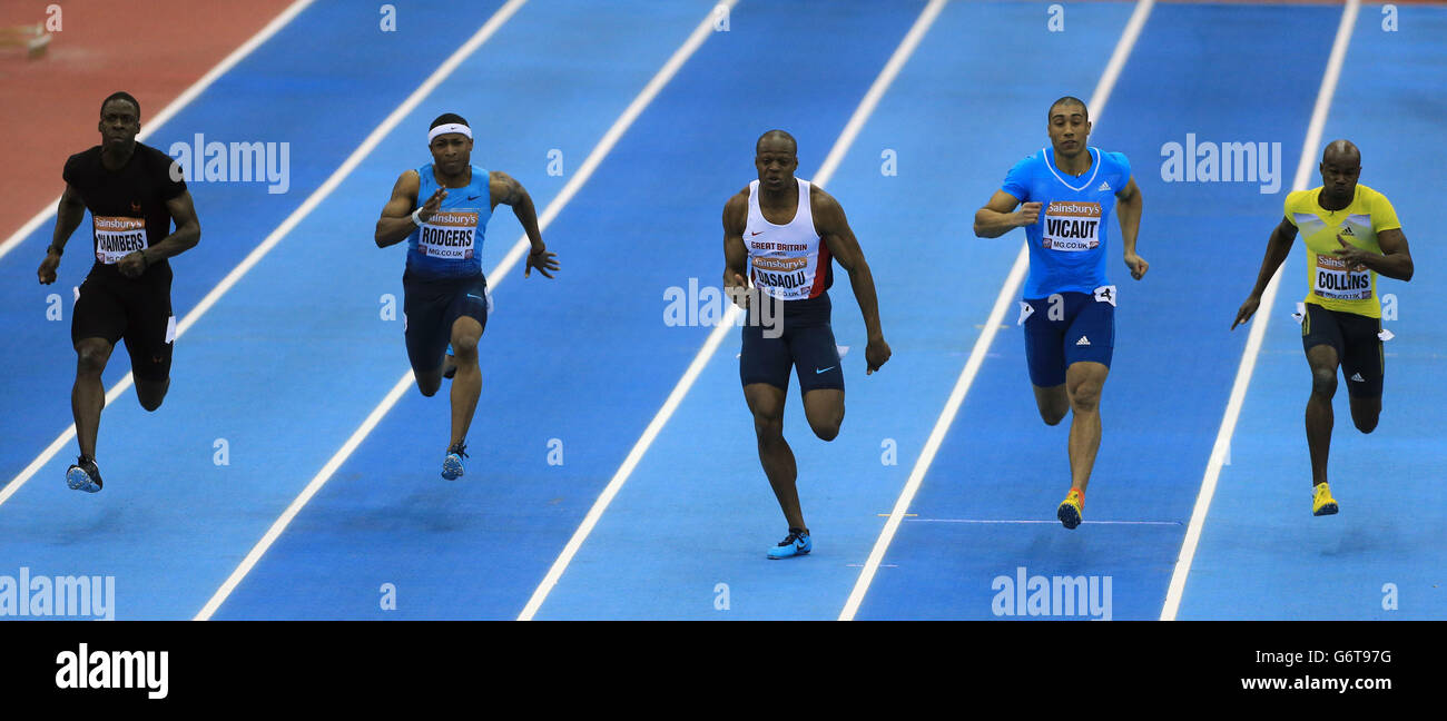 Athletics - 2014 British Athletics Indoor Grand Prix - National Indoor Arena Stock Photo