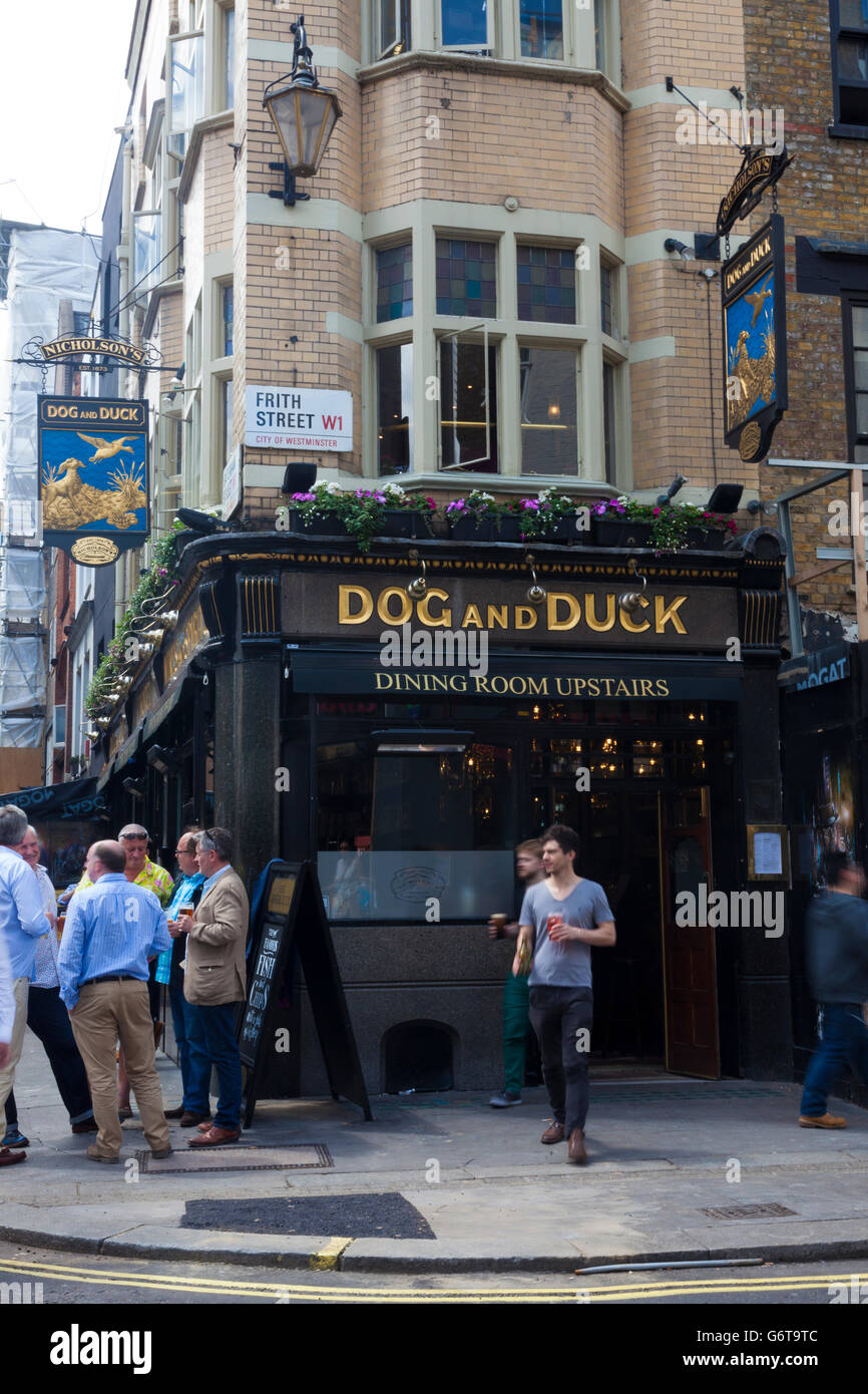 Dog and Duck, public house, Frith Street, London, UK Stock Photo Alamy
