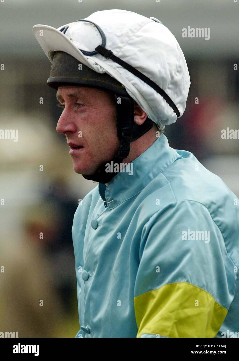 L McGrath Jockey Ayr Stock Photo