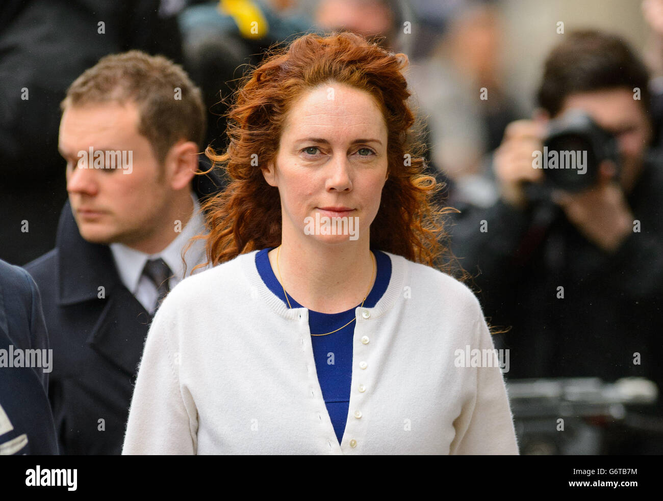 Former News International chief executive Rebekah Brooks arrives at the Old Bailey as the phone hacking trial continues. Stock Photo