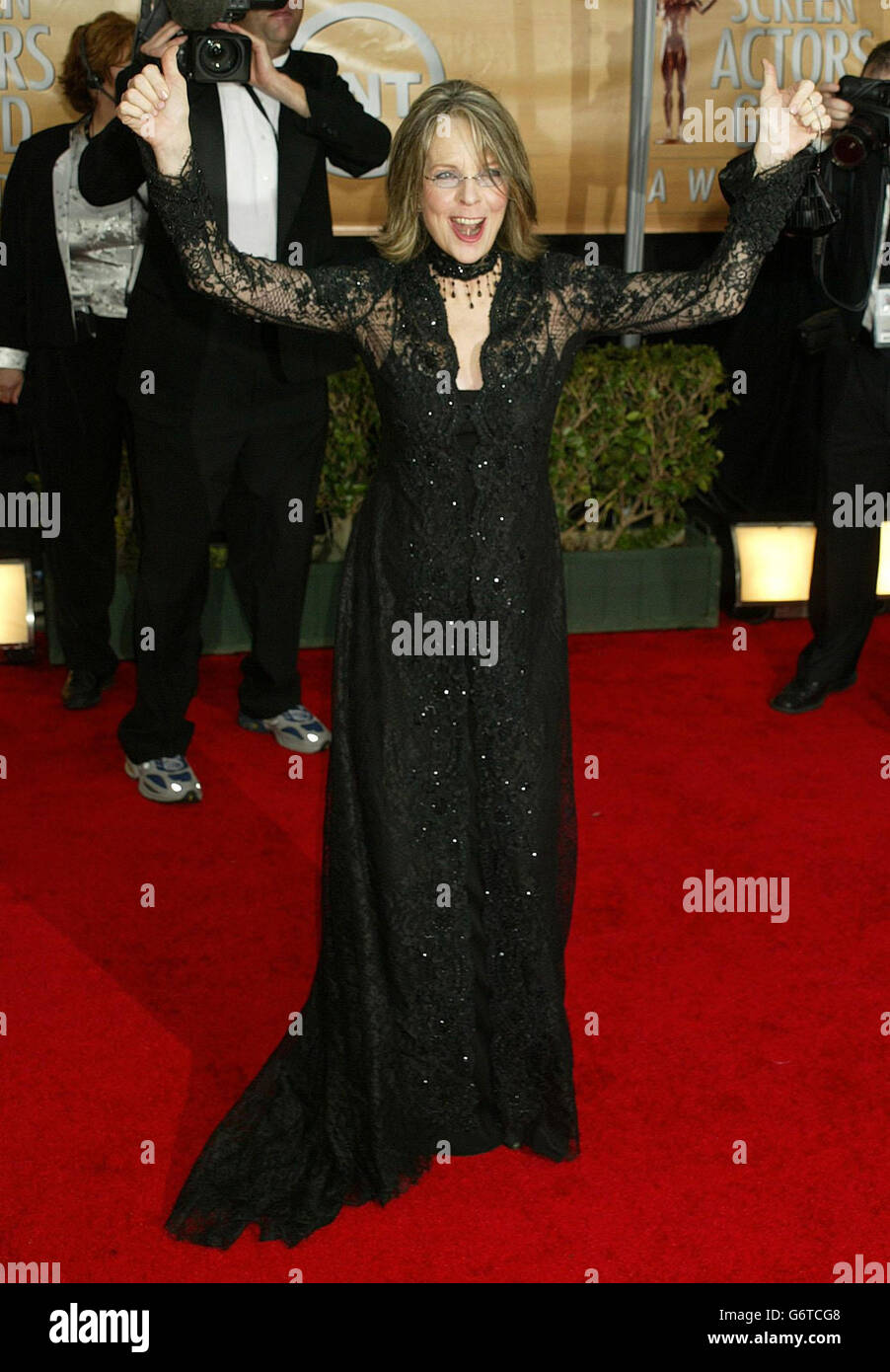 Actress Diane Keaton arrives for the Screen Actors Guild Awards in Los Angeles. Stock Photo