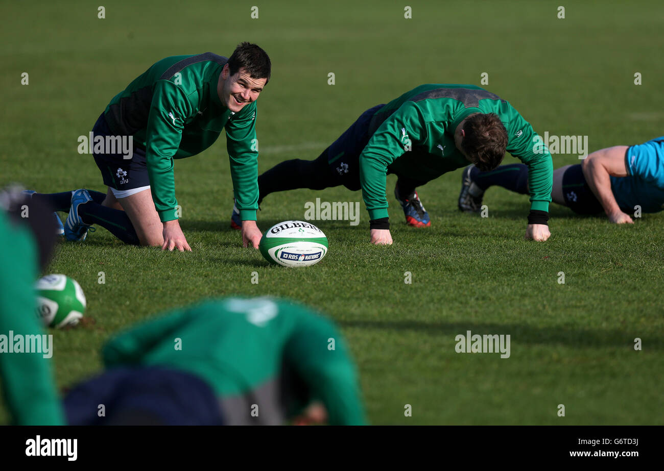 Ireland's Johnny Sexton during the training session at Carlton House