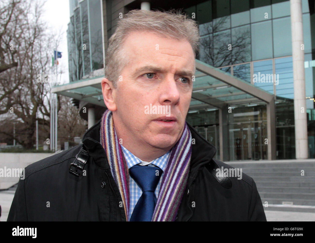 Developer Joe O'Reilly leaving the fraud trial of former Anglo Irish