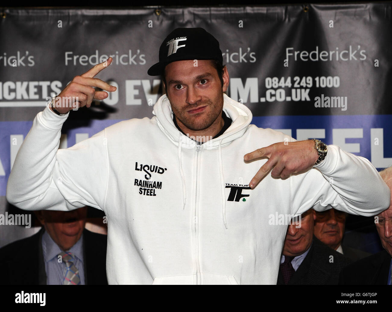 Boxing All Boxers Weigh In Copper Box Arena. Tyson Fury during the