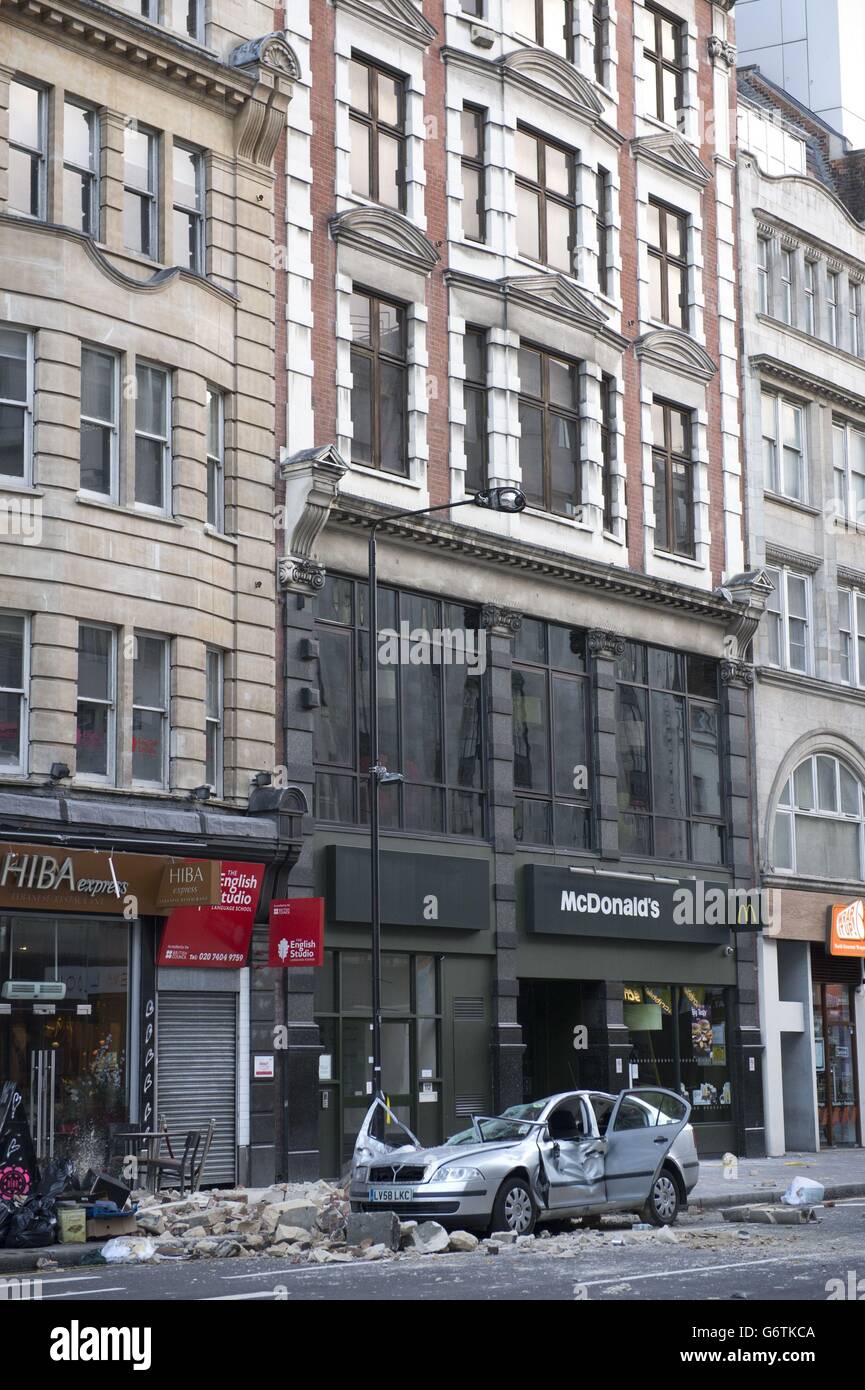 Falling masonry crush death London Stock Photo Alamy