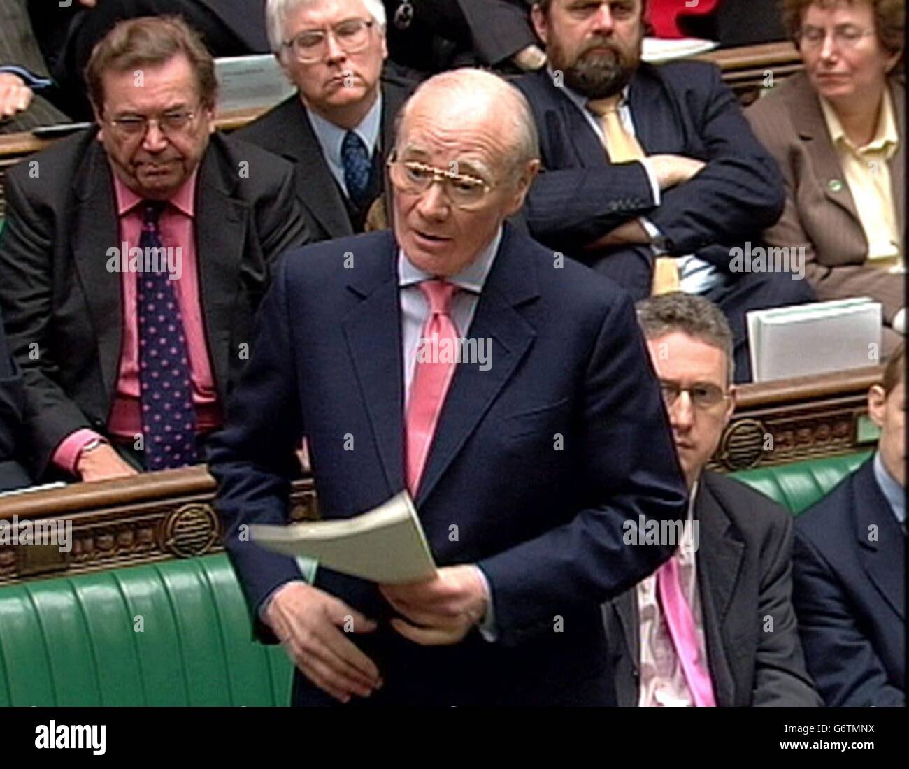 Menzies Campbell PM Questions Stock Photo Alamy