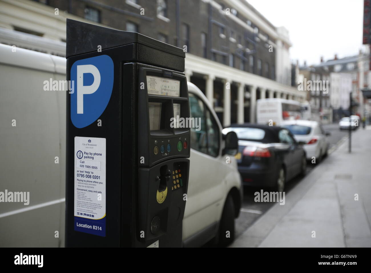 Parking stock. A general view of a City of Westminster parking ticket