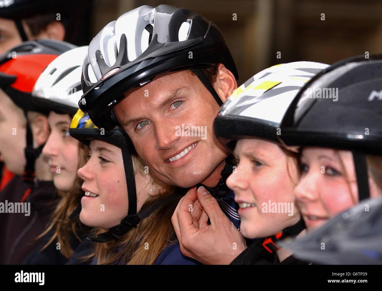 David Coulthard safety campaign Stock Photo