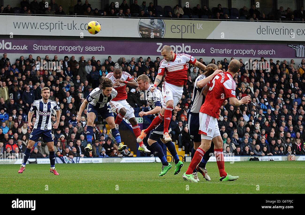 Fulhams johnny heitinga rises highest to head at goal hires stock photography and images Alamy