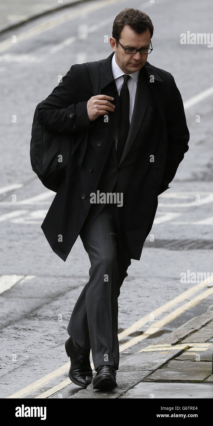 Former News of the World Editor Andy Coulson arrives at the Old Bailey as the phone hacking trial continues. Stock Photo