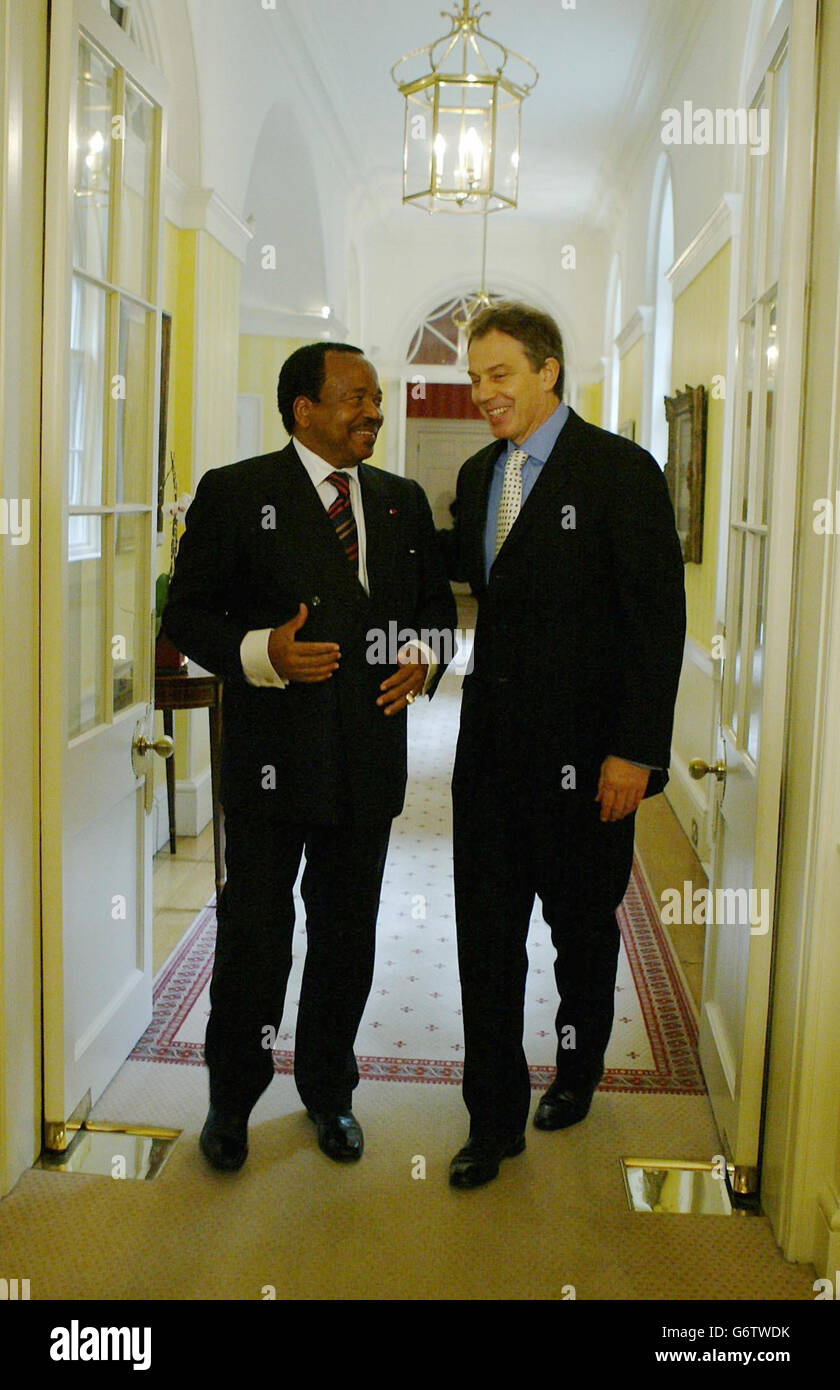 Blair Meets Cameroon President Paul Biya Stock Photo - Alamy