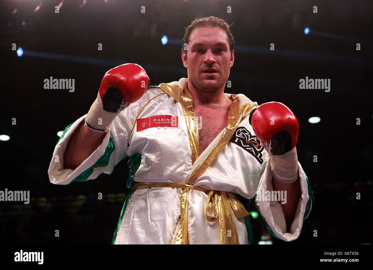 Boxing Copper Box III Copper Box Arena. Tyson Fury celebrates