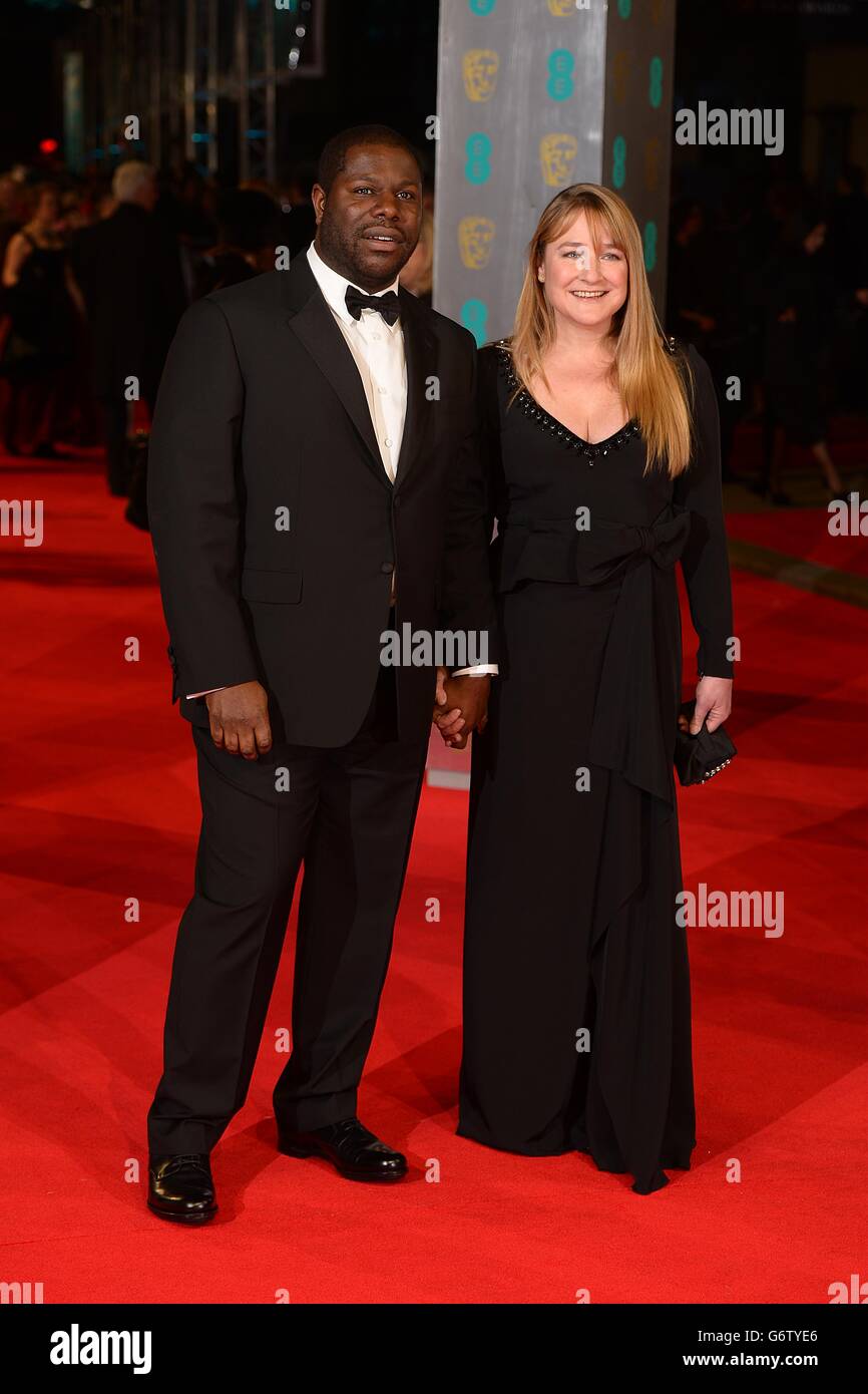 Steve McQueen and Bianca Stigter arriving at The EE British Academy Film Awards 2014, at the Royal Opera House, Bow Street, London. Stock Photo