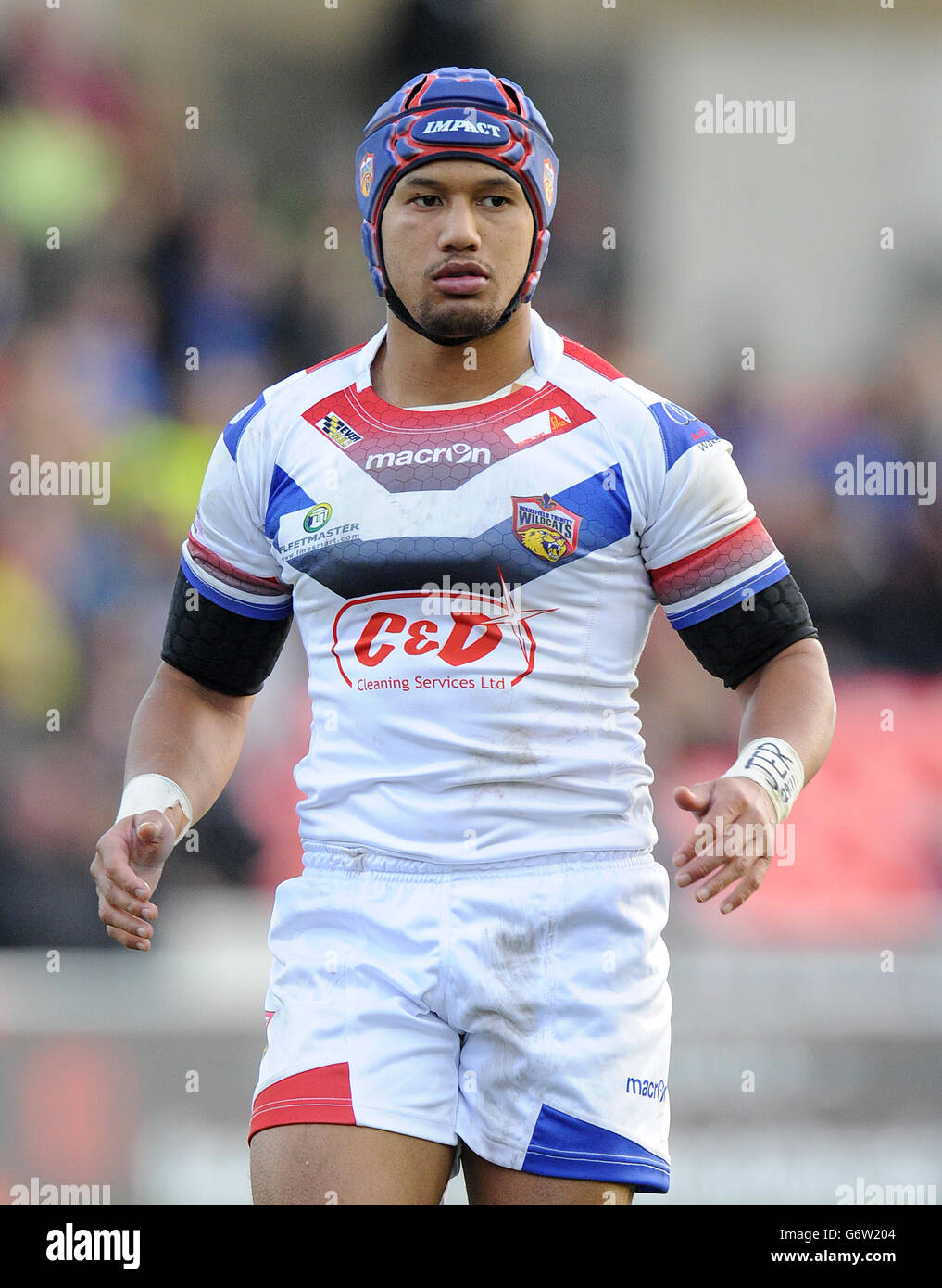 Rugby League - First Utility Super League - Salford Red Devils v Wakefield Wildcats - AJ Bell Stadium. Wakefield Trinity Wildcats' Pita Godinet during the Super League match at the AJ Bell Stadium, Salford. Stock Photo