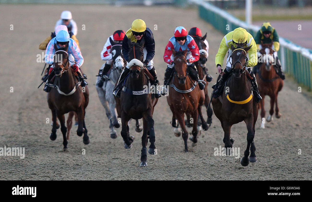 Horse Racing Lingfield Racecourse Stock Photo Alamy