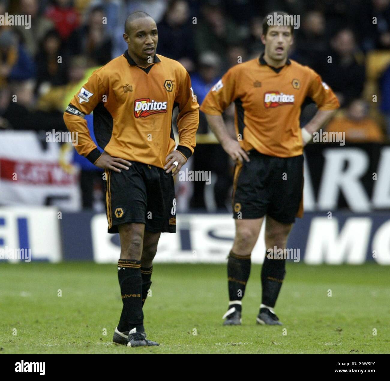 dWolverhampton Wanderers' captain Paul Ince (left) shows his dejection ...