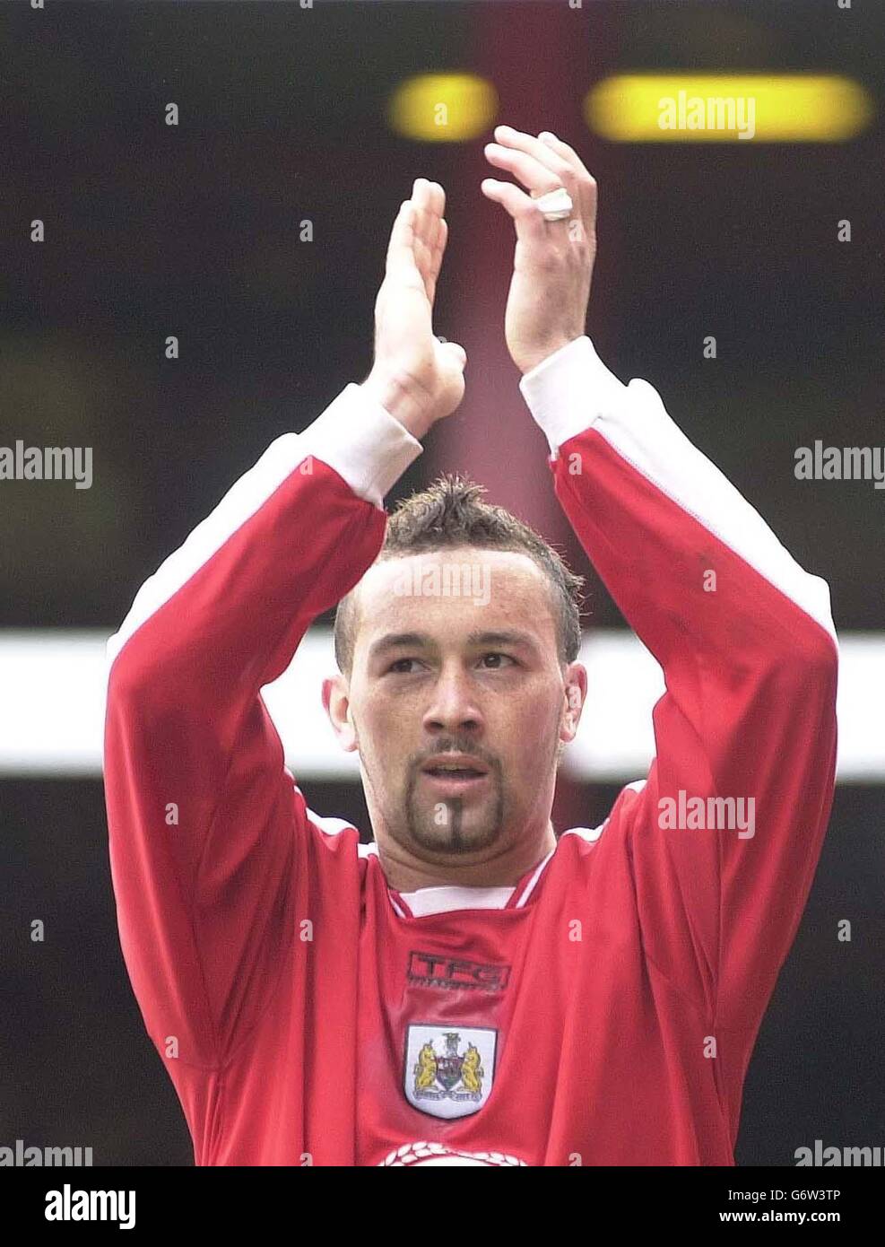 Bristol's Christian Roberts celebrates after scoring Bristol's winner