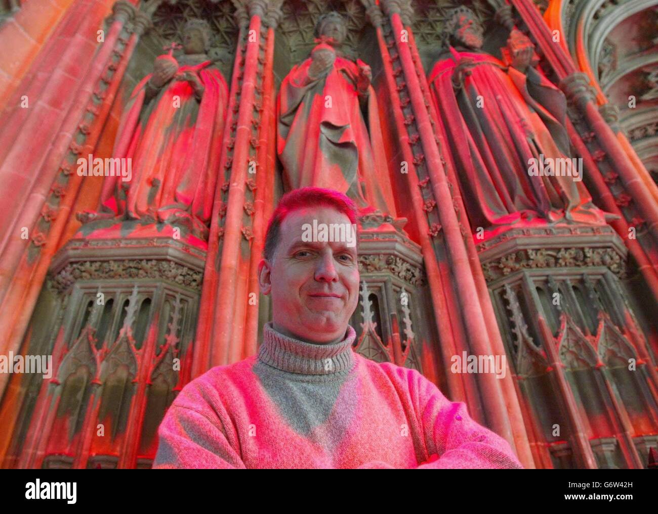 Canterbury Cathedral light display Stock Photo Alamy