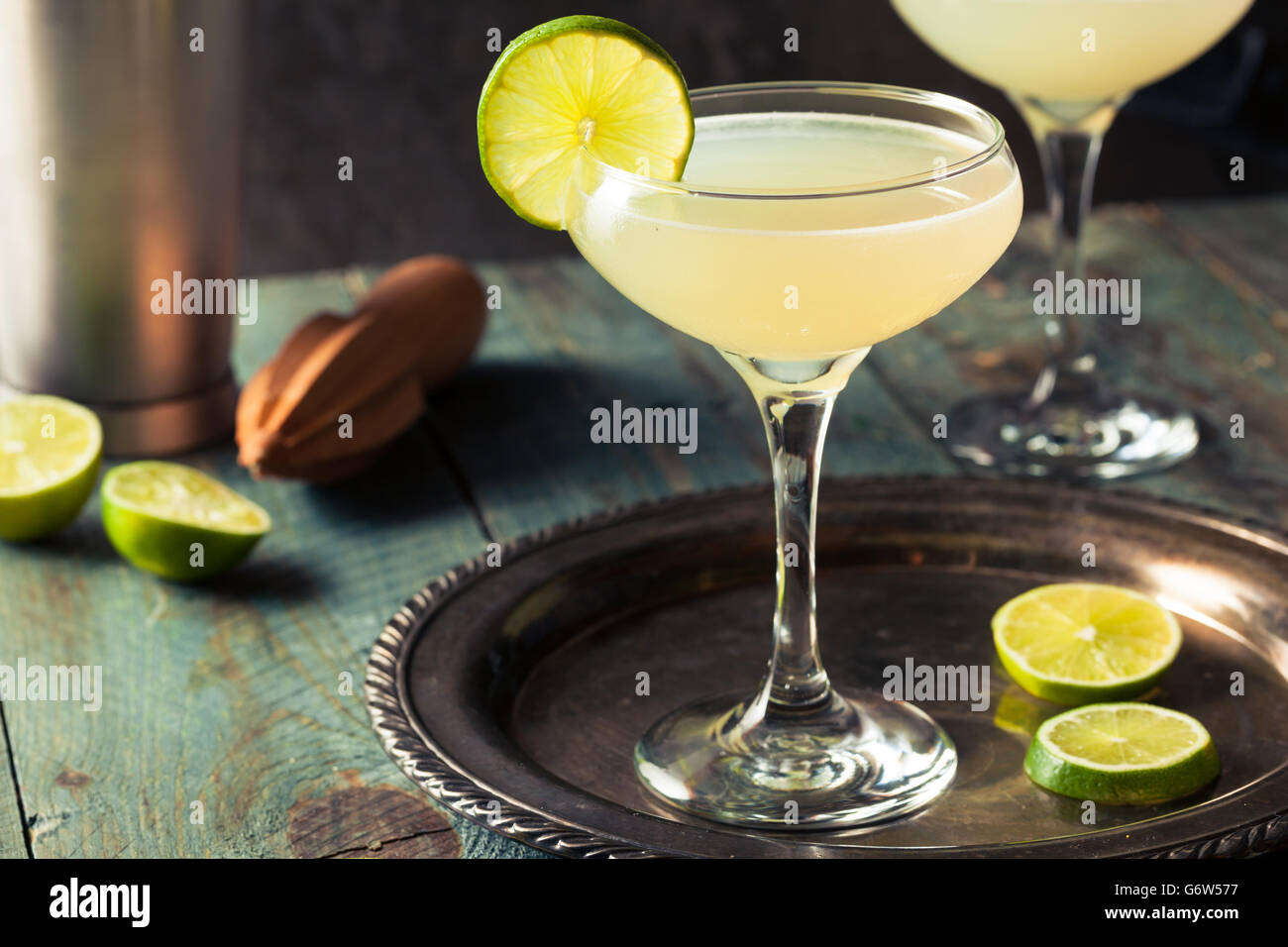 Classic Lime Daiquiri Cocktail with a Garnish Stock Photo Alamy