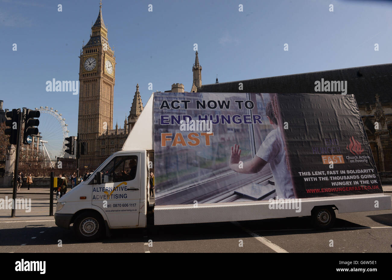 End Hunger Fast campaign Stock Photo Alamy