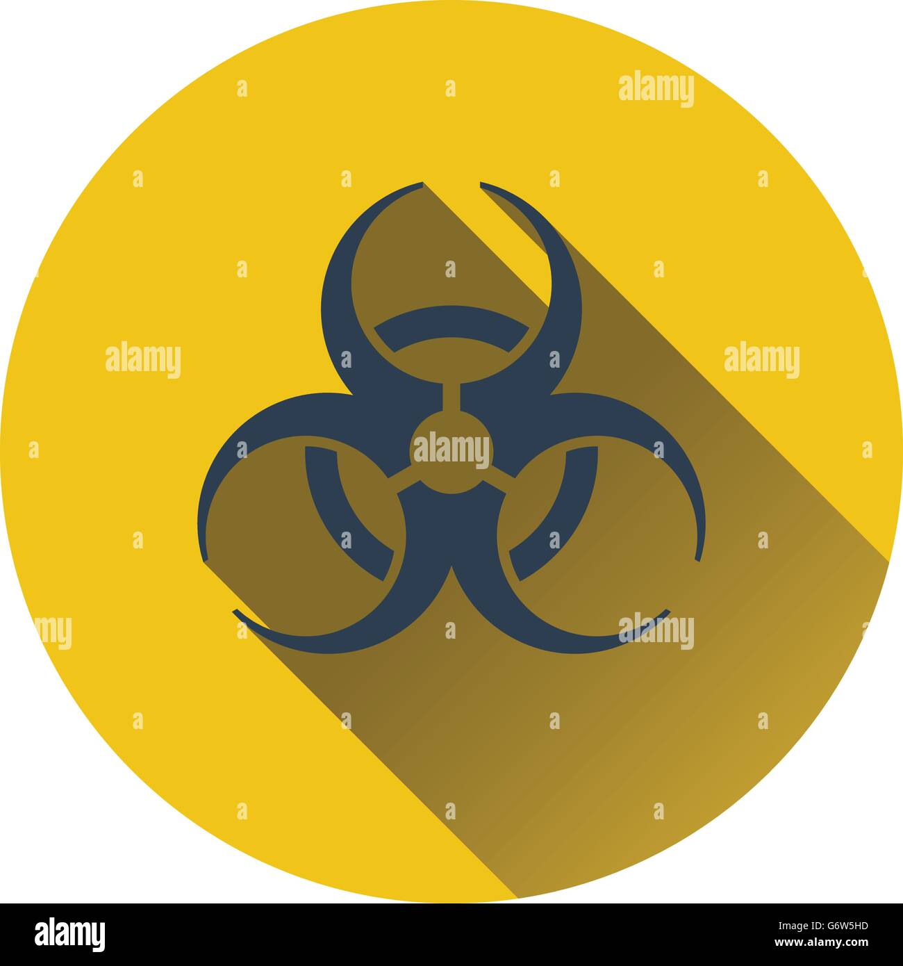 Biohazard icon. Flat color design. Vector illustration Stock Vector ...