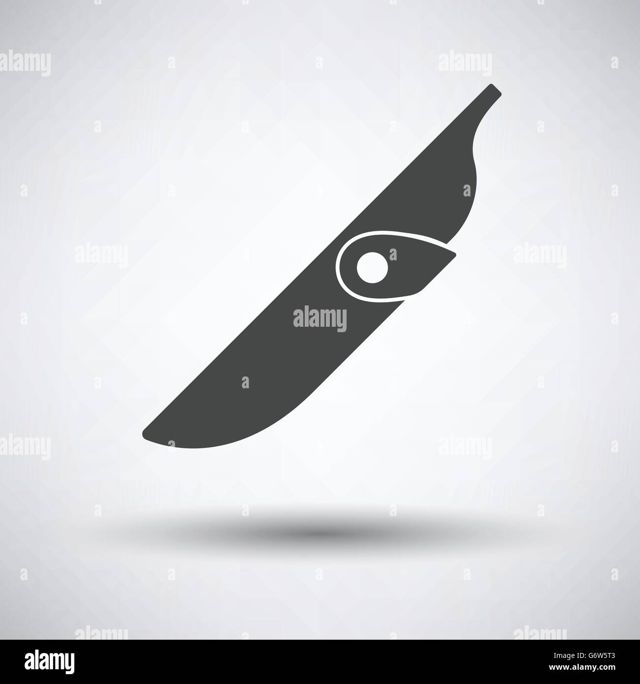 Knife scabbard icon on gray background, round shadow. Vector illustration. Stock Vector