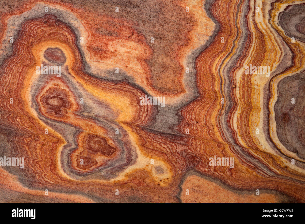 Sandstone, India, 'rainbow sandstone' Stock Photo