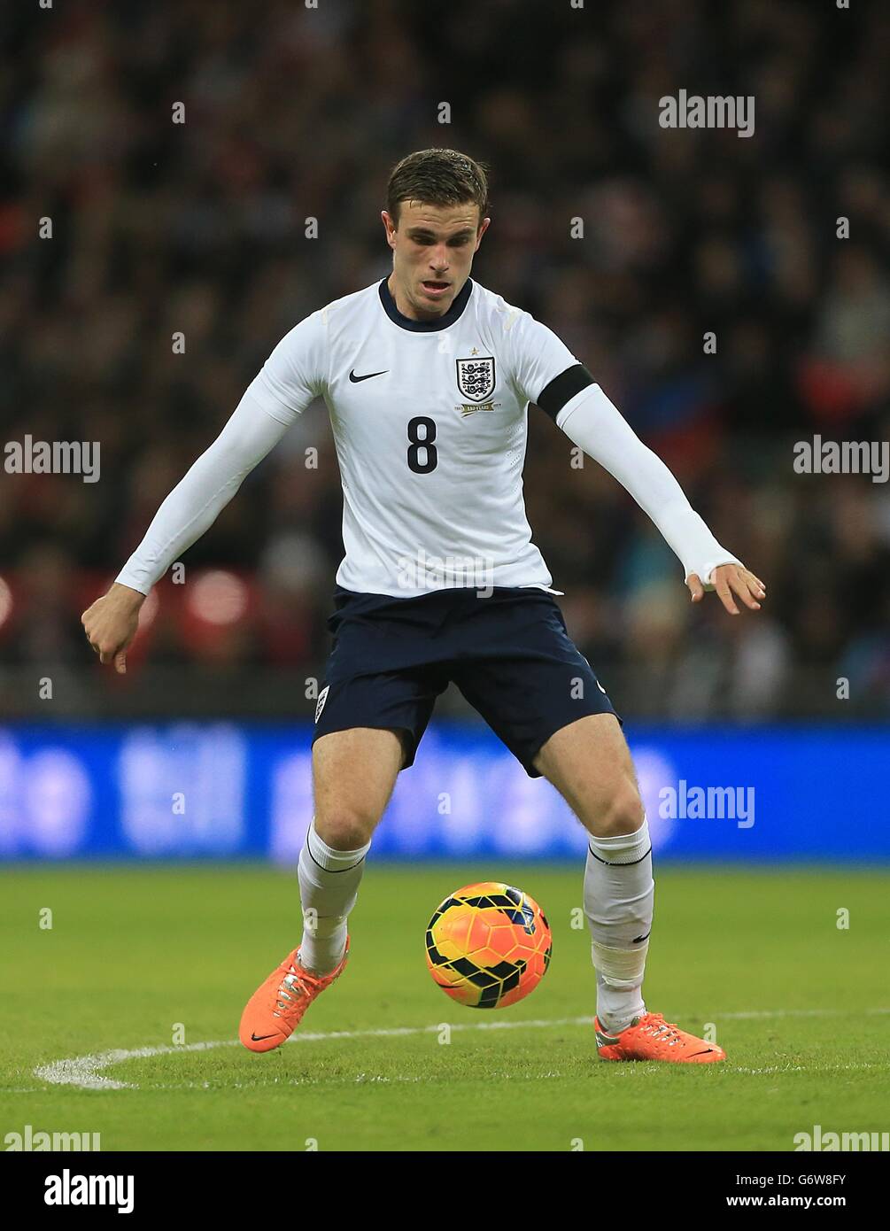 Soccer - International Friendly - England v Denmark - Wembley Stadium. Jordan Henderson, England Stock Photo