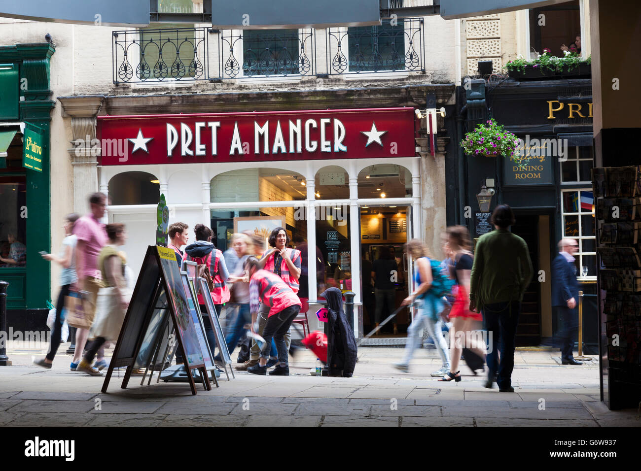 Shop front, Pret a Manger, Villier Street, London, UK Stock Photo