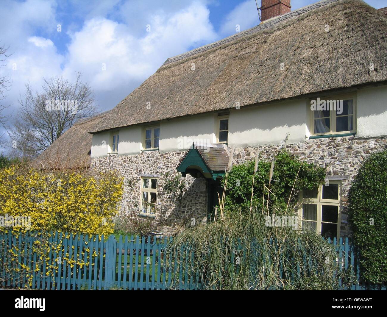 Nick Agg-Manning, 52, an events manager, has lived in Eveleighs Farm House (pictured here) at Gittisham, East Devon for nine years with wife Sarah. He estimates the four-bedroom thatched cottage will have a guide price of 350,000 which he can not afford. Stock Photo